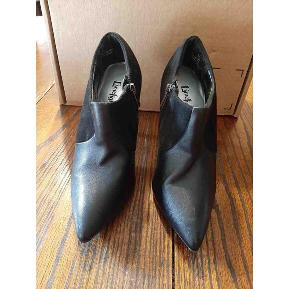 Size 7 Lime Light Black Miley High Heel Pump Stiletto Ankle Boots Booties Shoes - Picture 2 of 5